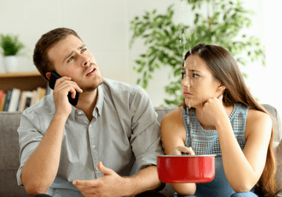 Vazamento no teto de casa